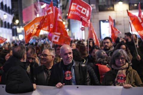 CC. OO pone en riesgo la Navidad de la hostelería manifestacion de ccoo en madrid