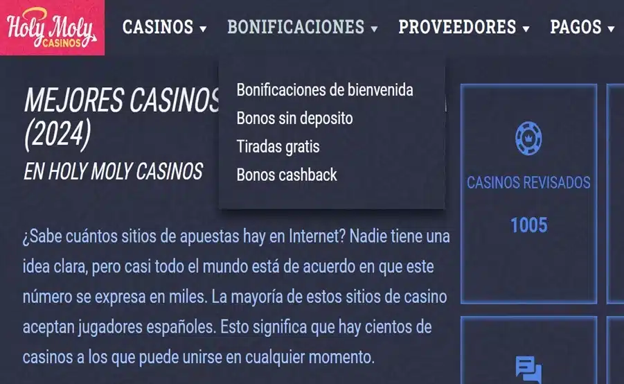 Reseña de HolyMolyCasinos: Cómo Ayuda a los Jugadores a Tomar Decisiones Informadas Holy Moly Casinos 2
